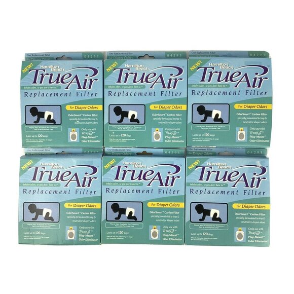 Hamilton Beach True Air Replacement Carbon Filters 6 Pack For Odor Smart 04293 - Picture 1 of 2